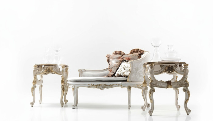 Table d'appoint Table Table Basse Table de salon Bois Royal Côté Baroque Tables