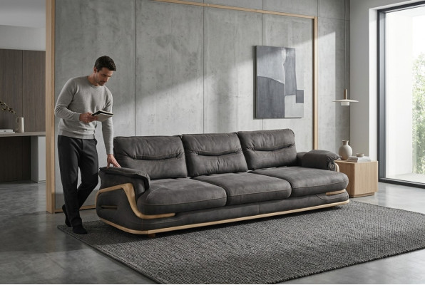 Canapé Canapé Tapisserie Trois canapés de luxe Design italien Canapé 3 places