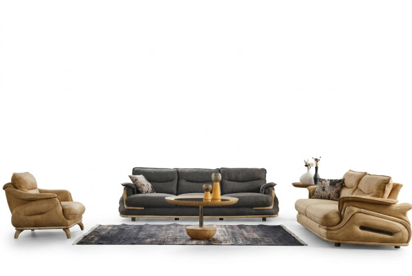 Canapé design ensemble 4+3+1 Canapé en cuir 3 pces. Ensemble de canapés sofas couch