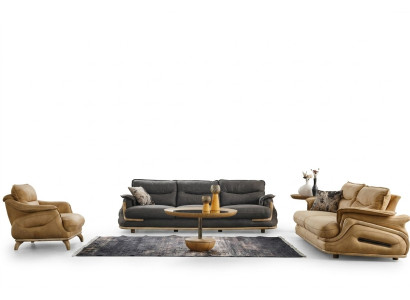 Canapé design ensemble 4+3+1 Canapé en cuir 3 pces. Ensemble de canapés sofas couch