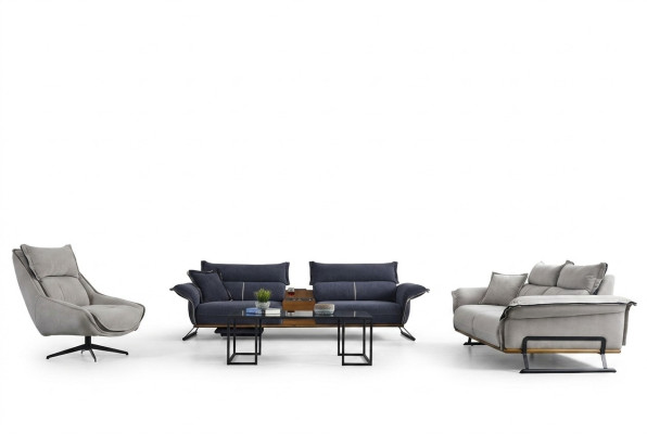 Ensemble de canapé de luxe Ensemble de canapé de meubles de style italien Suite 3 pièces