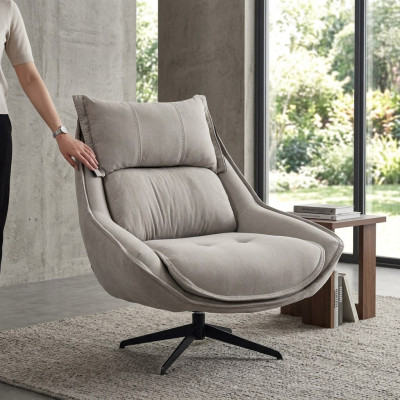Fauteuil pivotant de luxe fauteuil à aile design de meubles de loft Chaise canapé une place sofa