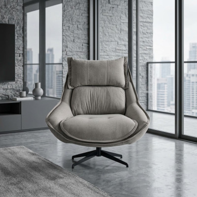 Fauteuil pivotant de luxe fauteuil à aile design de meubles de loft Chaise canapé une place sofa