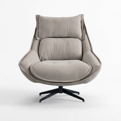 Fauteuil pivotant de luxe fauteuil à aile design de meubles de loft Chaise canapé une place sofa