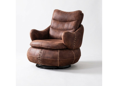 Fauteuil Siège Design Classique Salon Revêtement Siège Simple en Cuir Style Mobilier de Luxe