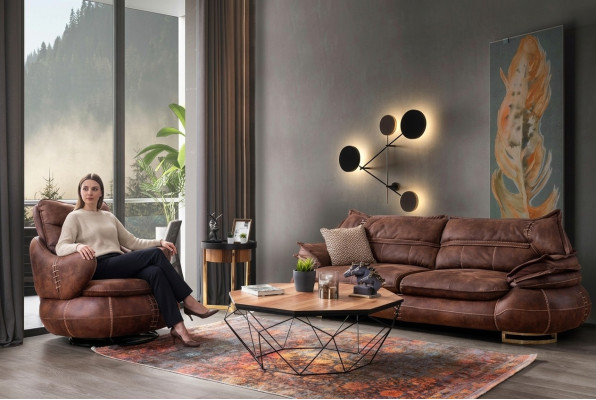 Ensemble de canapé de style occidental de luxe des États-Unis Loft Furniture 3+1 places Canapé Fauteuil 2 pièces. nouveau
