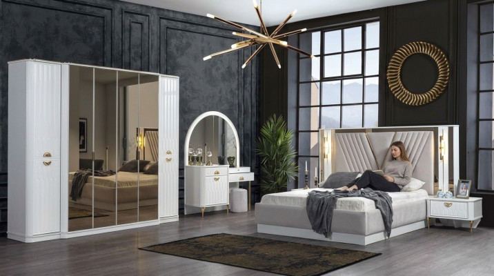 Ensemble de chambre moderne dans un beau design européen.