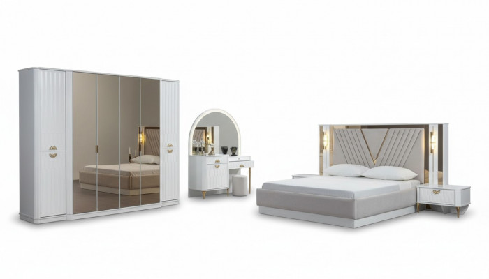 Ensemble de chambre moderne dans un beau design européen.