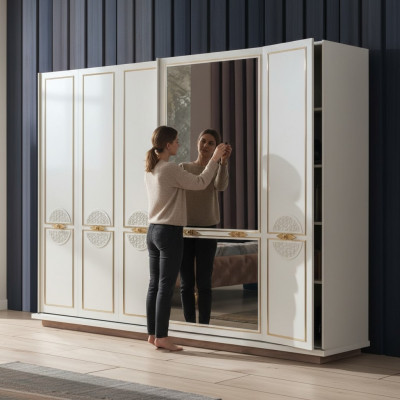 Armoire avec Armoires à Portes Coulissantes Armoire en Bois Chambre