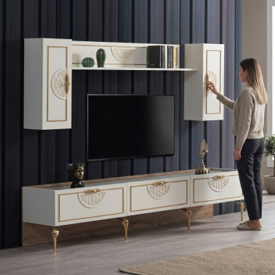 Armoire TV Mobilier italien Salon Commode de luxe Bahut