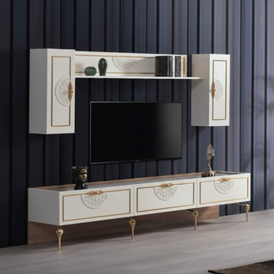 Armoire TV Mobilier italien Salon Commode de luxe Bahut