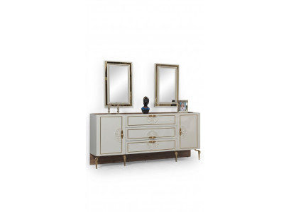 Table console Miroir Bahut XXL Console CommodeBuffets 3 pièces