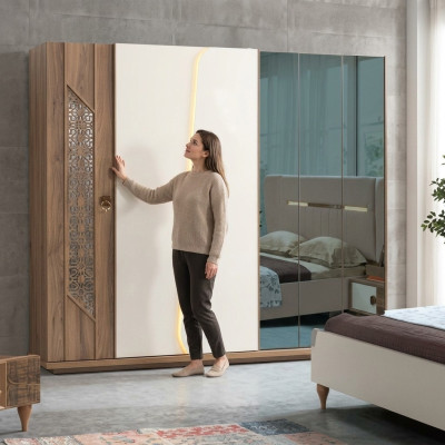 Armoire Marron Mobilier de Luxe Italien Mobilier Chambre