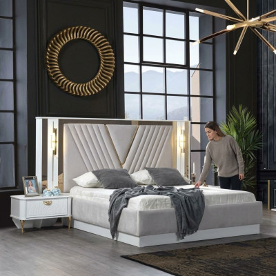 Lit Lit double Lits Mobilier Ameublement Mobilier de chambre Design