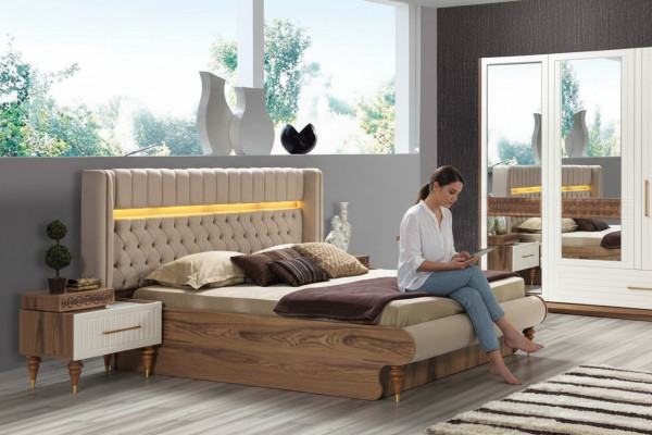 Tables de chevet Table de chevet Chambre en bois Massif Italien