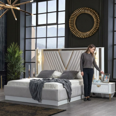 Table de chevet Design Console Côté Chambre Bois Consoles de Luxe