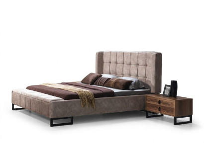 Lit Lit double Lits Mobilier Ameublement Chambre à coucher Design Tissu