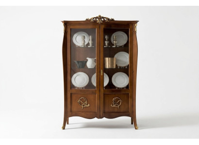 Vitrine Armoire en verre Commode Armoires Italie Mobilier Bois Style Baroque Vitrines