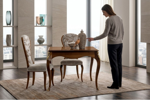 Tables à manger italiennes Table en bois Tables Meuble Table à manger Style antique Bois massif