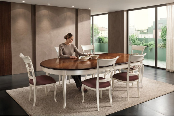 Ensemble complet Table à manger 6x Chaises Ensemble de salle à manger Groupe Ess Table en bois Tables 7 pièces