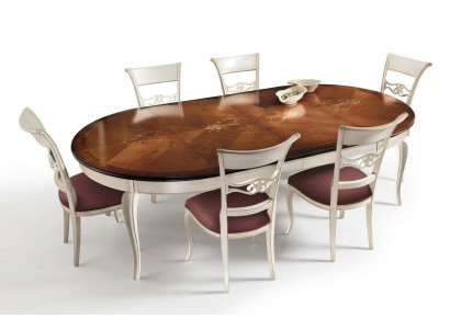 Ensemble complet Table à manger 6x Chaises Ensemble de salle à manger Groupe Ess Table en bois Tables 7 pièces