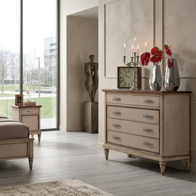 commode Tiroirs Bois Bahut Armoires Vestiaires Commodes massives Salon