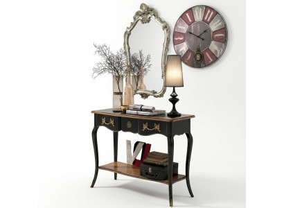 Consoles Table Commode avec Miroir Ensemble de meubles de luxe de style moderne en 2 pièces. nouveau