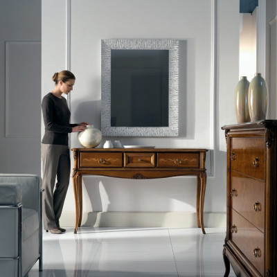Consoles Table de chevet Chambre Table d'appoint Design moderne Mobilier Bois marron