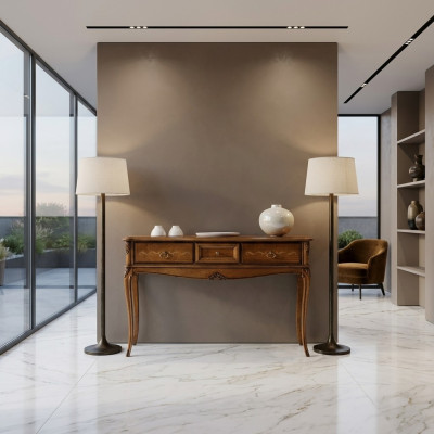 Consoles Table de chevet Chambre Table d'appoint Design moderne Mobilier Bois marron