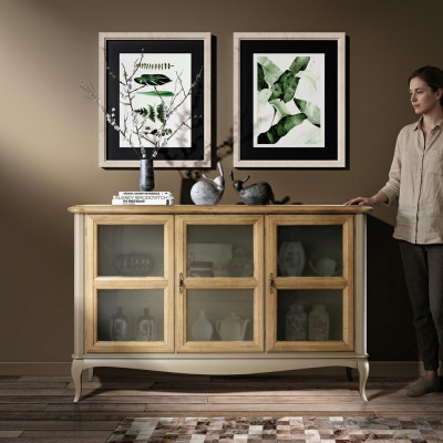 Commode Buffet Étagère Armoire Étagères Meubles en bois massif d'Italie Armoires