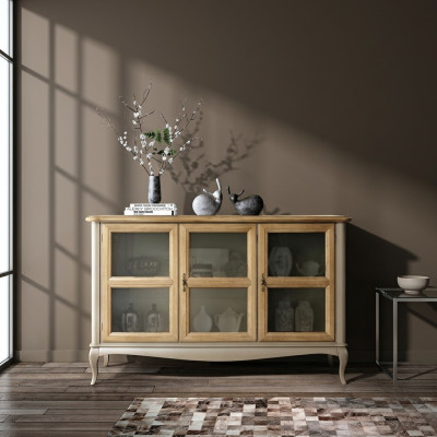 Commode Buffet Étagère Armoire Étagères Meubles en bois massif d'Italie Armoires