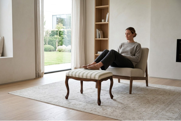 Siège ottoman Chaise rembourrée Pufa Bancs Design Tabouret Rembourrage Ottoman Tabouret