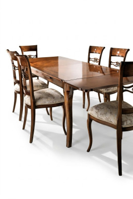 Table Table en bois Baroque Rococo Salle à manger Royal Table à manger Classique Tables