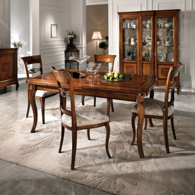 Chaises de salle à manger de luxe 4x Chaise Fauteuil Bois Marron Chaises Salle à manger Mobilier Groupe