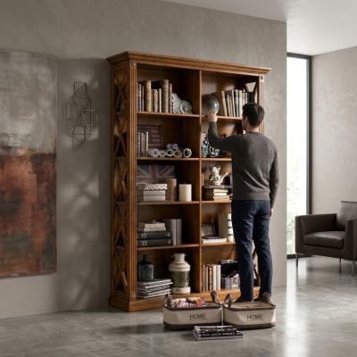 Bibliothèque Armoire Étagère Bois massif Meubles Vitrine Mobilier de bureau Armoires neufs