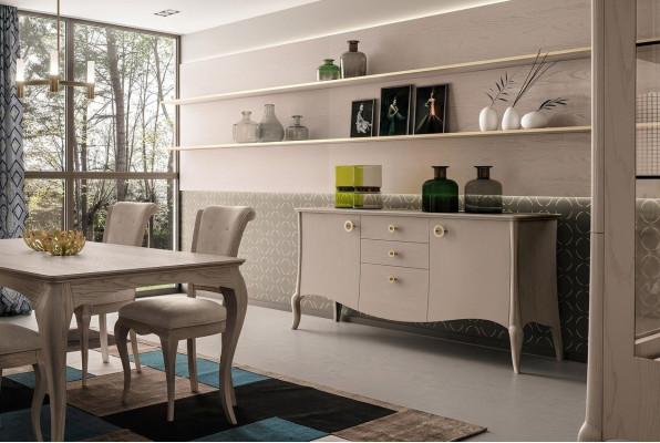 Commode Bahut Étagère Armoire Étagères Meubles en Bois Massif d'Italie Armoires