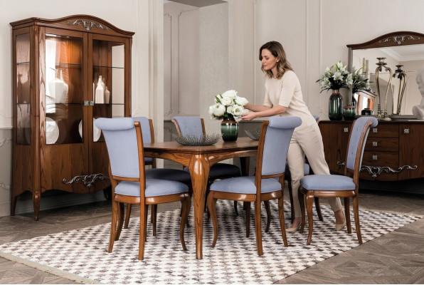 Mobilier groupe de meubles Ensemble de table + 6 chaises 7 pièces. Suite de table à manger salle à manger