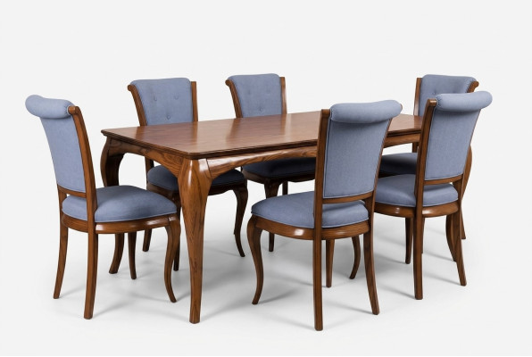 Mobilier groupe de meubles Ensemble de table + 6 chaises 7 pièces. Suite de table à manger salle à manger