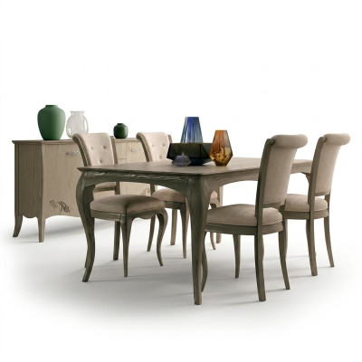 Table à manger Design Meubles Ameublement Tables Table en bois massif Neuve Luxe Italien