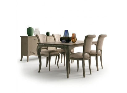Table à manger Design Meubles Ameublement Tables Table en bois massif Neuve Luxe Italien