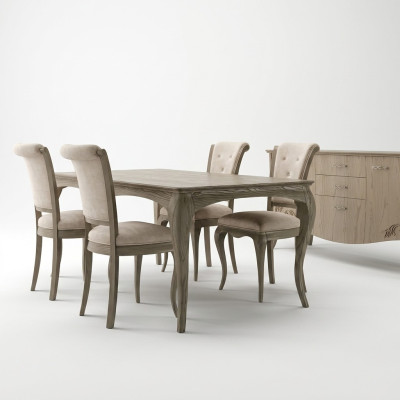 Meubles Ameublement Groupe Table + ensemble de 4 chaises 5 pièces. Suite de table à manger salle à manger