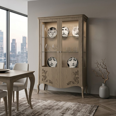 Salon Buffet Armoire vitrée Vitrine Buffet de salle à manger Armoires en bois Mobilier