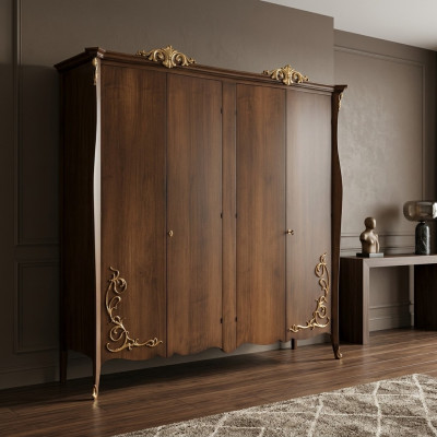 Armoire Armoire Armoire en bois Chambre Mobilier massif Italie Bois massif