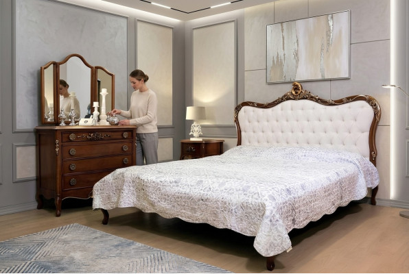 Lit double Lits Chambre Lits Design Vaccari Meubles Lit en bois massif nouveau