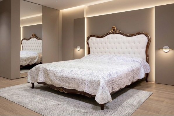 Lit double Lits Chambre Lits Design Vaccari Meubles Lit en bois massif nouveau