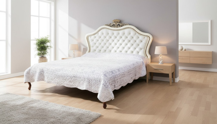 Classique lits de luxe de meubles Chambres à coucher Table de chevet 2x 3 pièces.