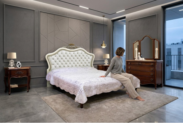 Lit double Lits Chambre Mobilier en bois massif Vaccari cav giovanni Lit neuf