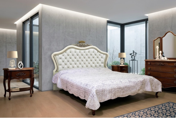 Lit double Lits Chambre Mobilier en bois massif Vaccari cav giovanni Lit neuf