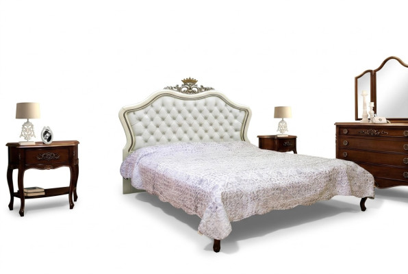 Lit double Lits Chambre Mobilier en bois massif Vaccari cav giovanni Lit neuf