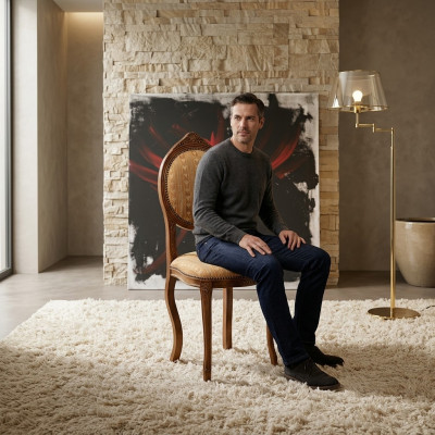 Salle à manger Meubles en bois Chaises Design de luxe Chaise rembourrée Siège de Lehn Mobilier de bureau neuf